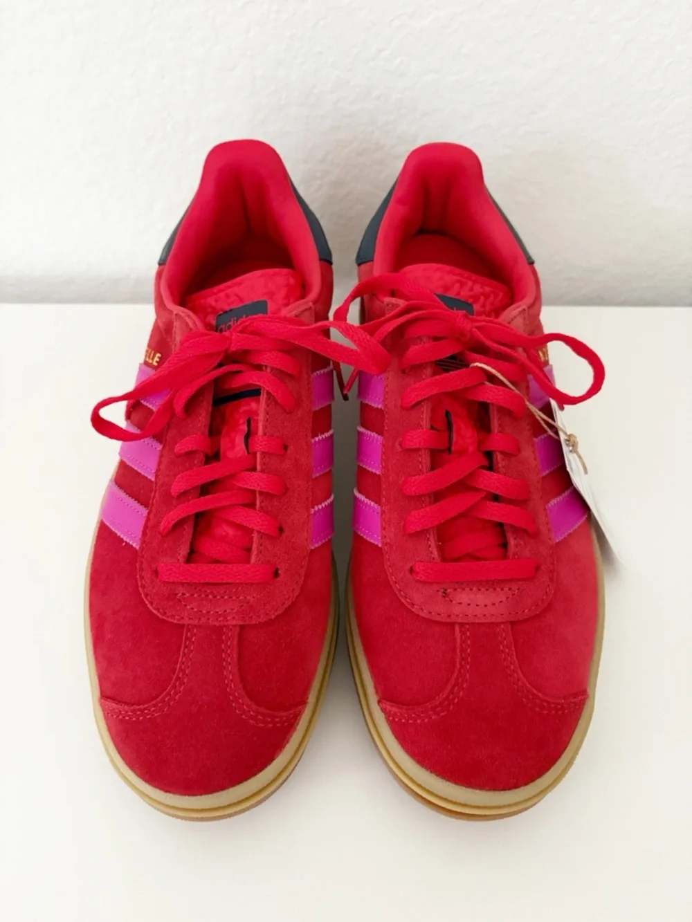 Adidas Gazelle Bold Platform Sneakers Women 8.5 Red Lucid Fuchsia NWT - Picture 9 of 14